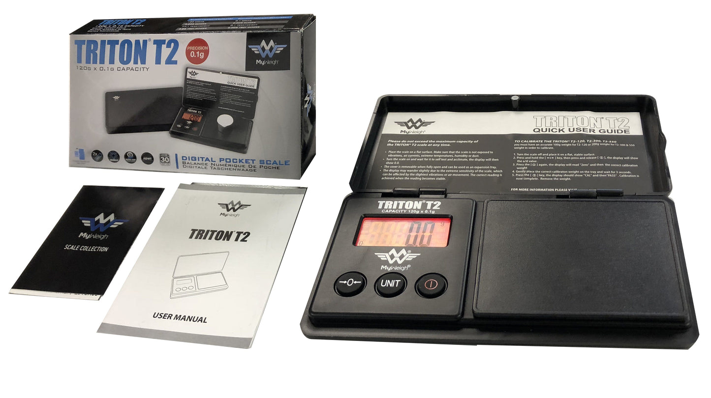 Triton T2 120g x 0.1g Precision Scale with Backlit Digital Display